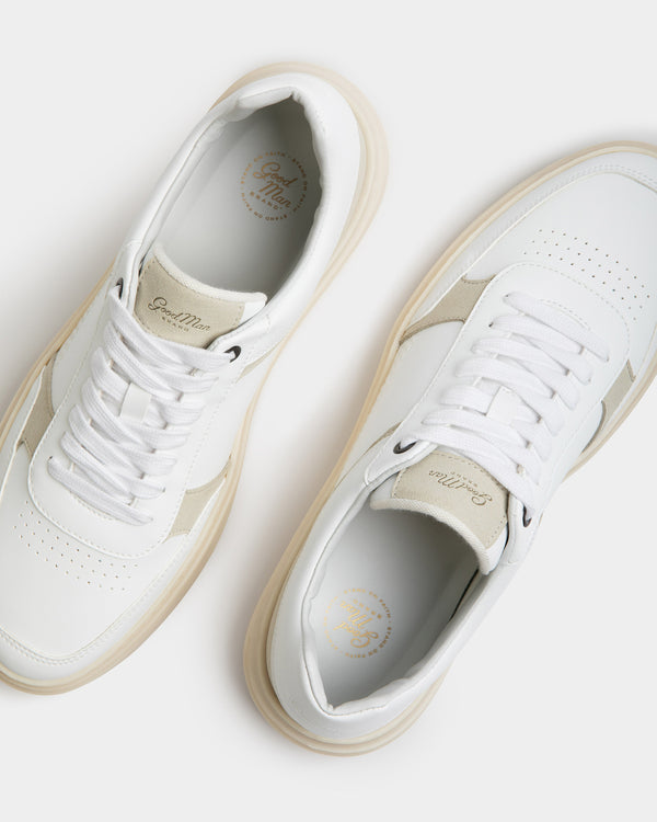 Good Man Brand Halo Sneaker Bio-based Leather White/Natural Sole