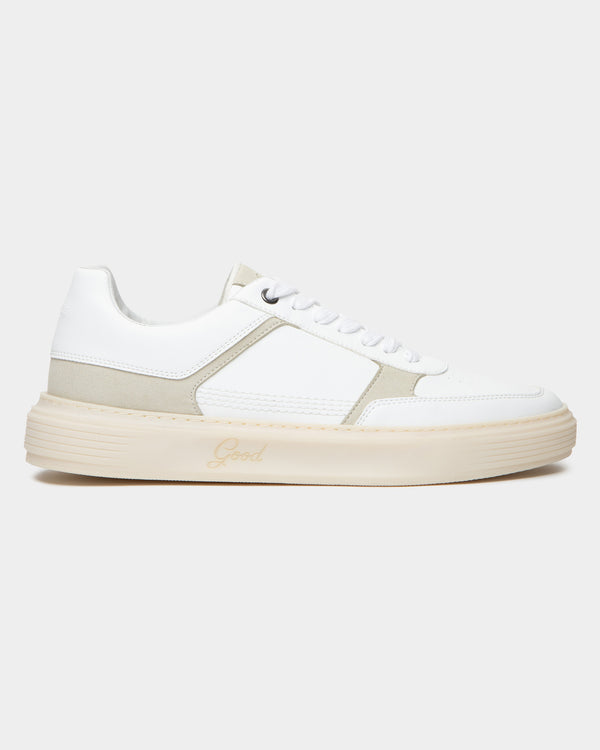 Good Man Brand Halo Sneaker Bio-based Leather White/Natural Sole