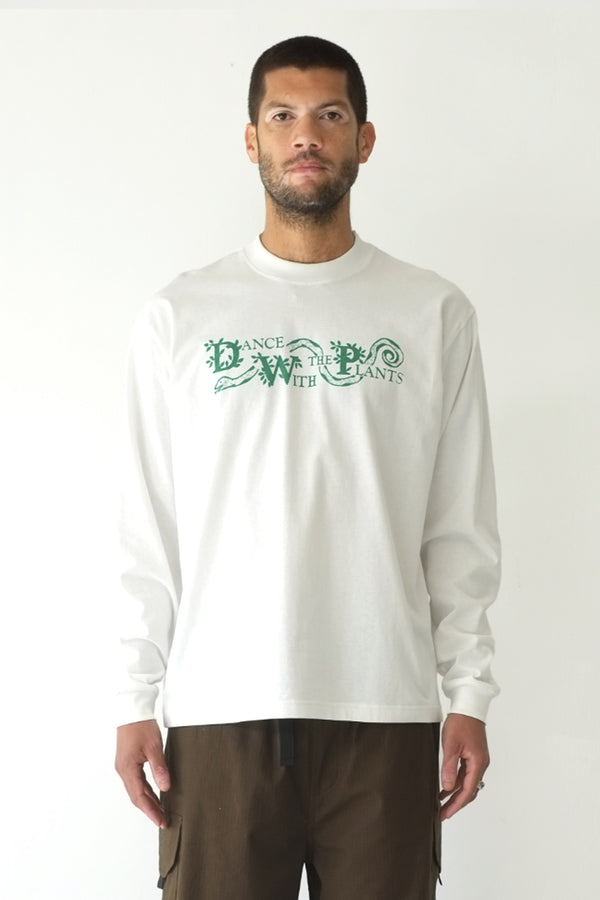 Good Morning Tapes Dance With The Plants LS Tee - White
