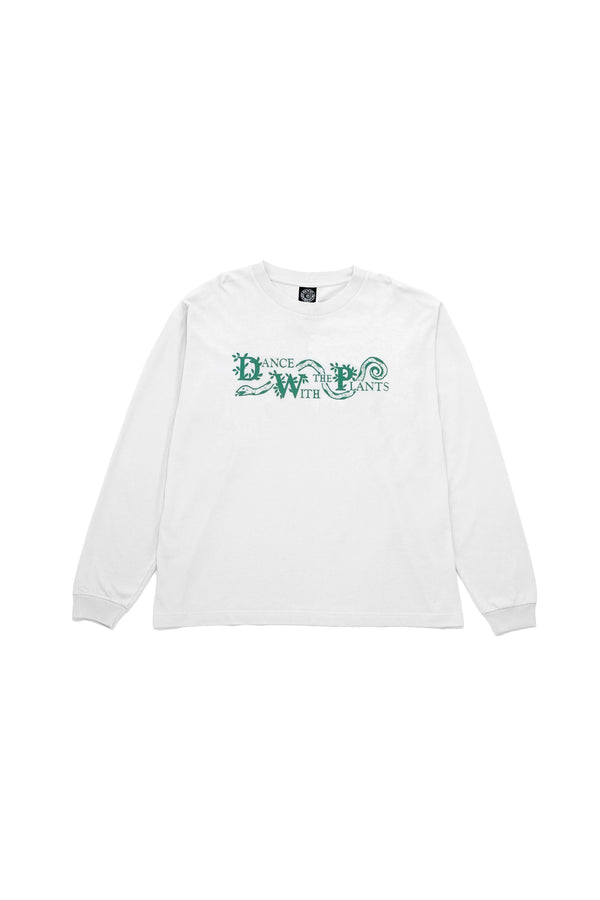 good morning tapes Dance With The Plants LS Tee - White