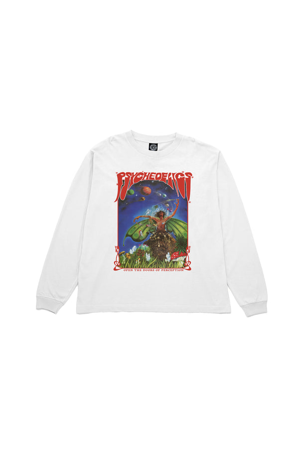 good morning tapes Psychedelics LS Tee - White