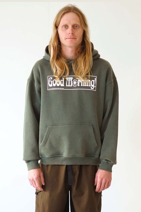 Good Morning Tapes Grandfather Fleece Hoodie - Forest