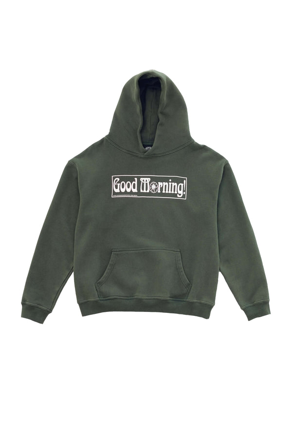 good morning tapes Grandfather Fleece Hoodie - Forest