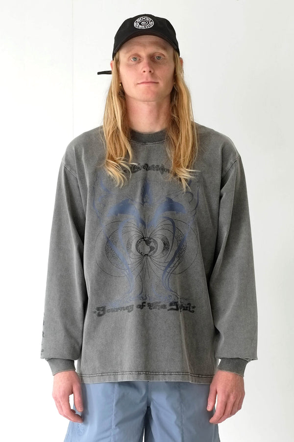 Good Morning Tapes Journey Of The Soul LS Tee - Acid Black