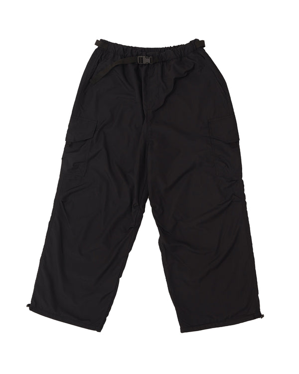 good morning tapes Wide Leg Ripstop Cargo Pant - Black