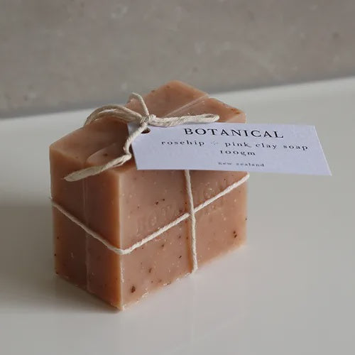 good thing Botanical Geranium Rosehip and Pink Clay Soap - Twin Set
