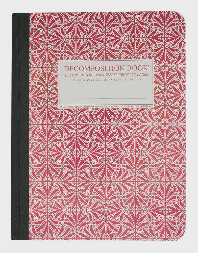 good thing Decomposition Large Ruled Notebook - Red Tile