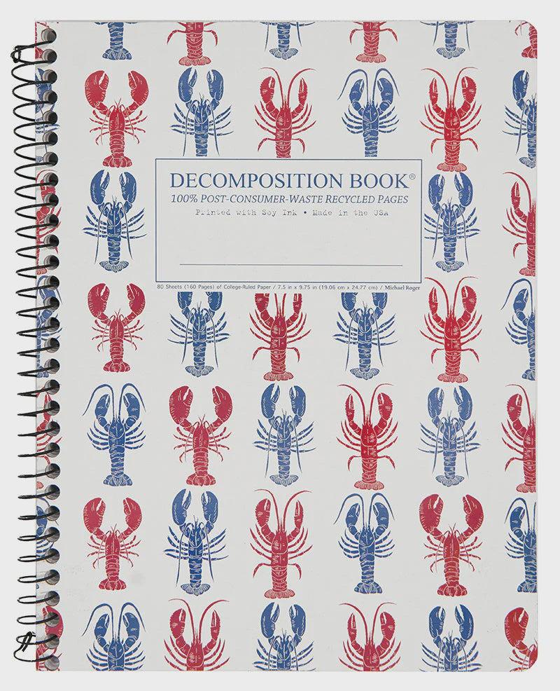 good thing Decomposition Large Spiral Notebook - Lobsters