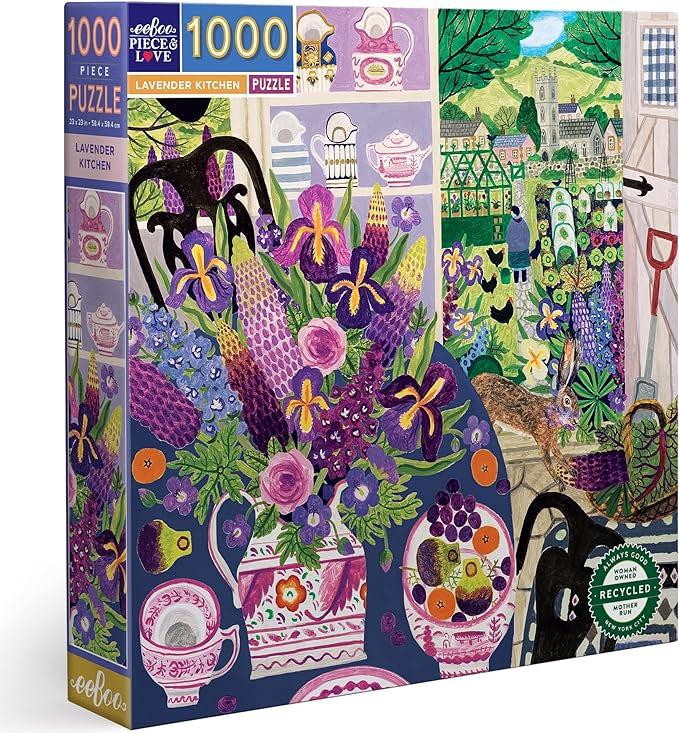 good thing Eeboo Lavender Kitchen Square Puzzle - 1000pc