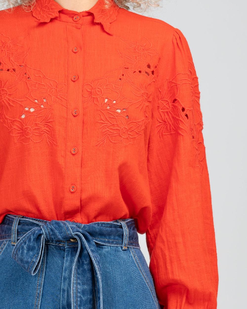 Good Thing Boom Shankar Clementine Shirt - Poppy Red