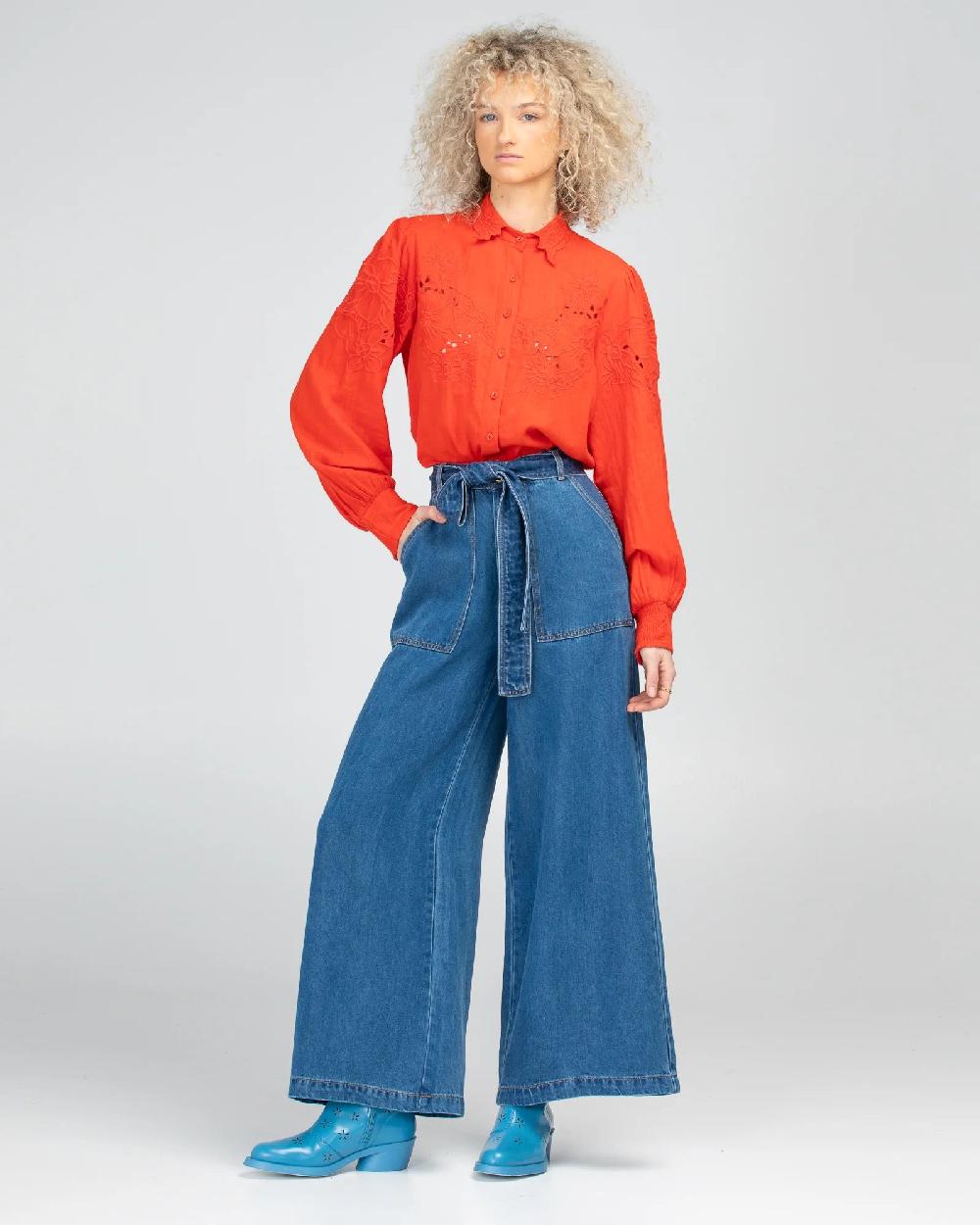 Good Thing Boom Shankar Clementine Shirt - Poppy Red