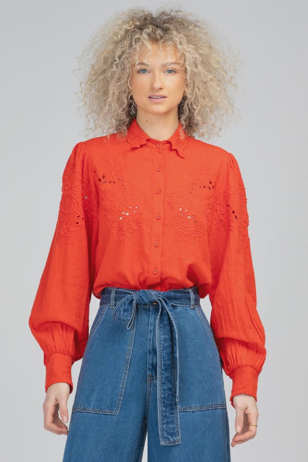 good thing Boom Shankar Clementine Shirt - Poppy Red