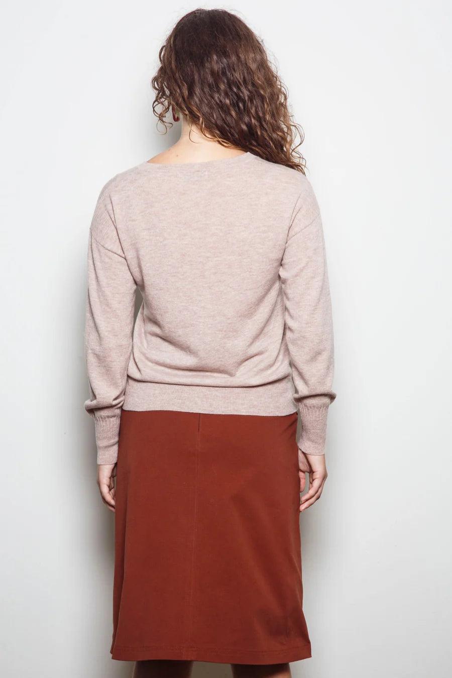 Good Thing Dalston Veeta Vee Sweater - Oatmeal