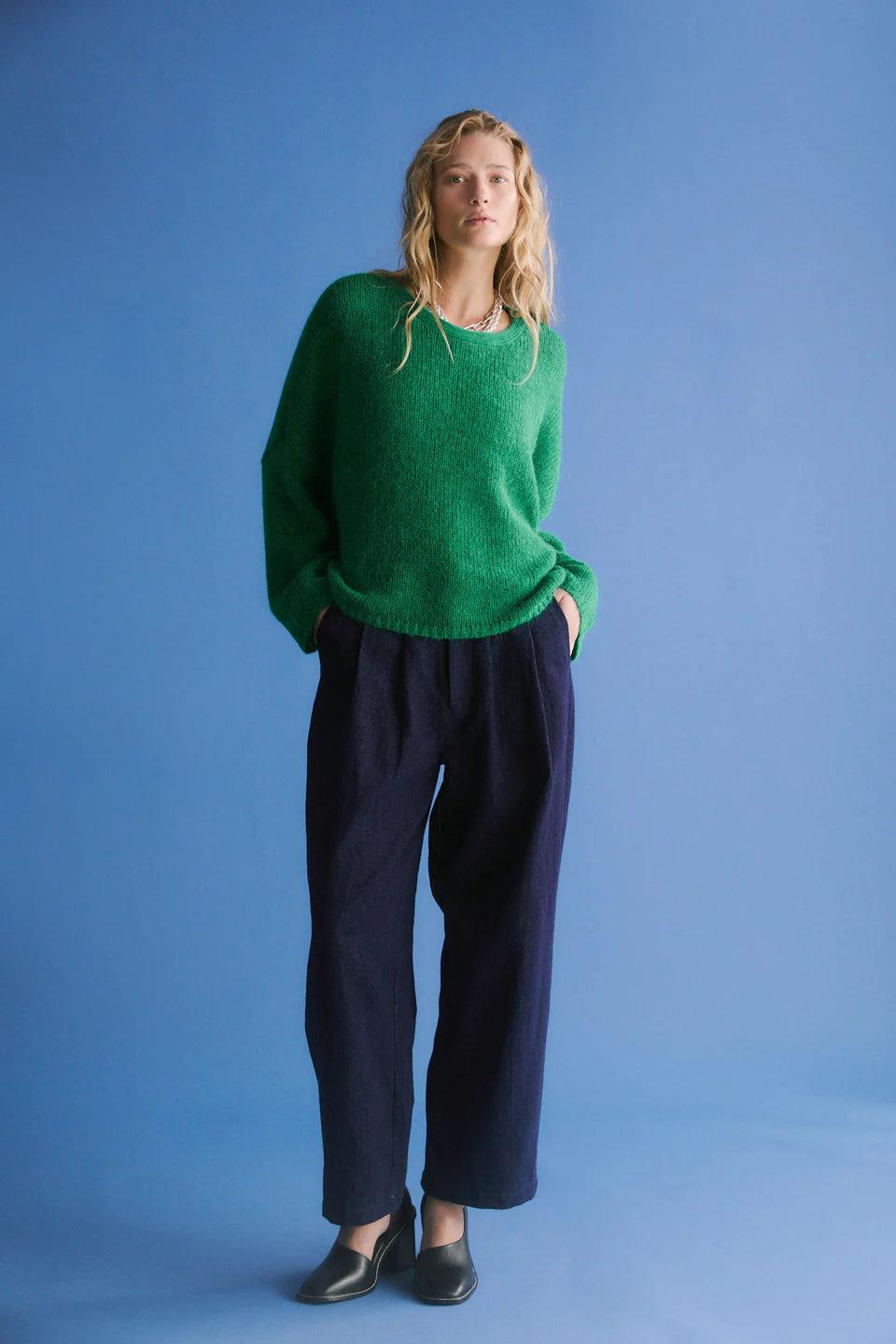 Good Thing Elk Agna Sweater - Milan Green