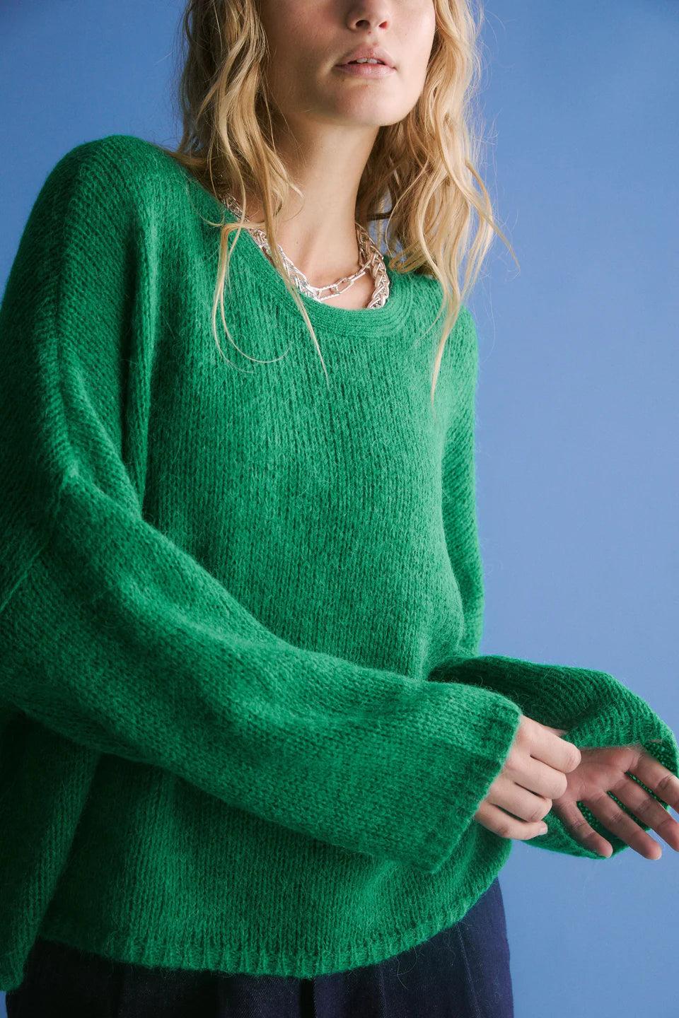 Good Thing Elk Agna Sweater - Milan Green