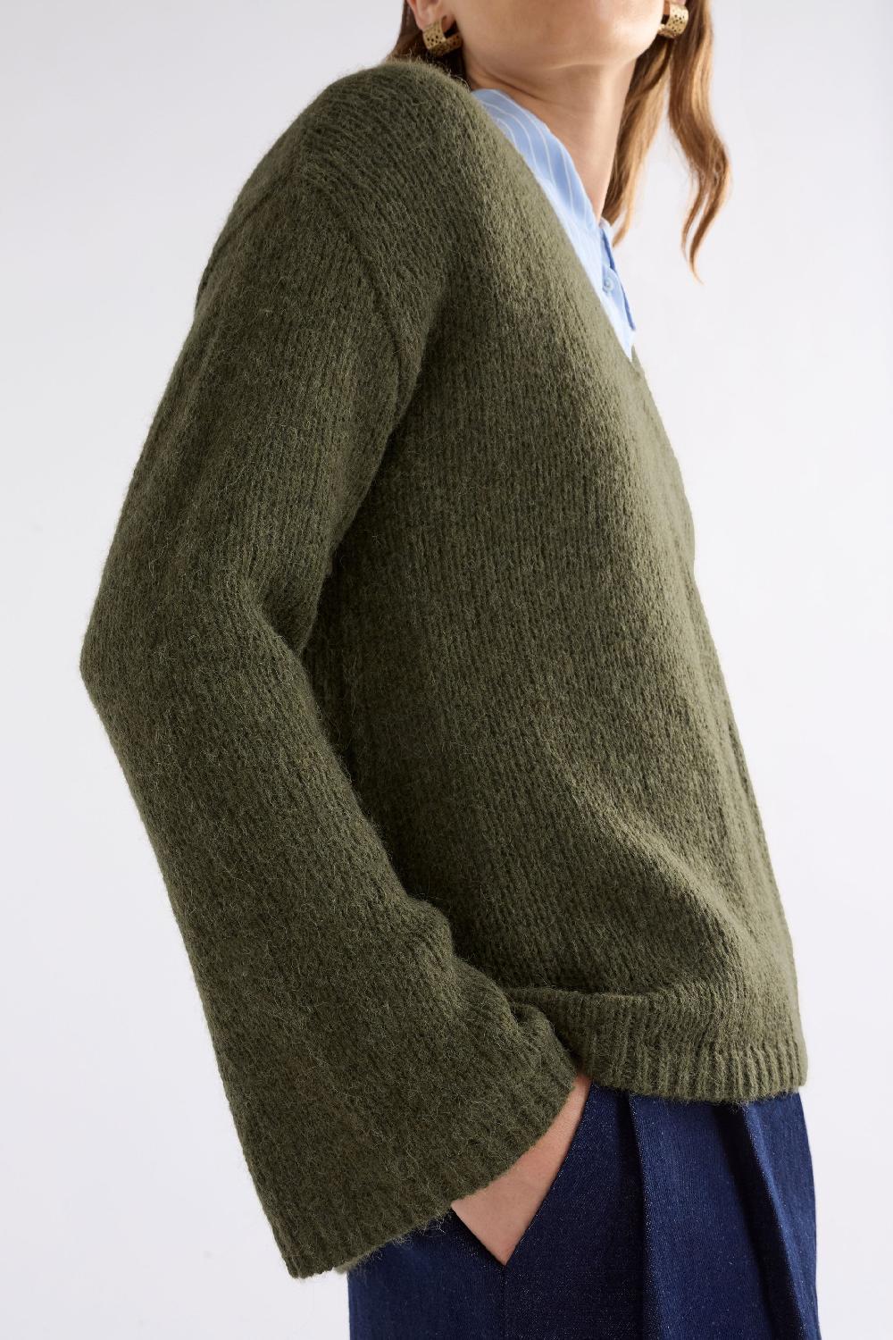 Good Thing Elk Anken Sweater - Dark Olive