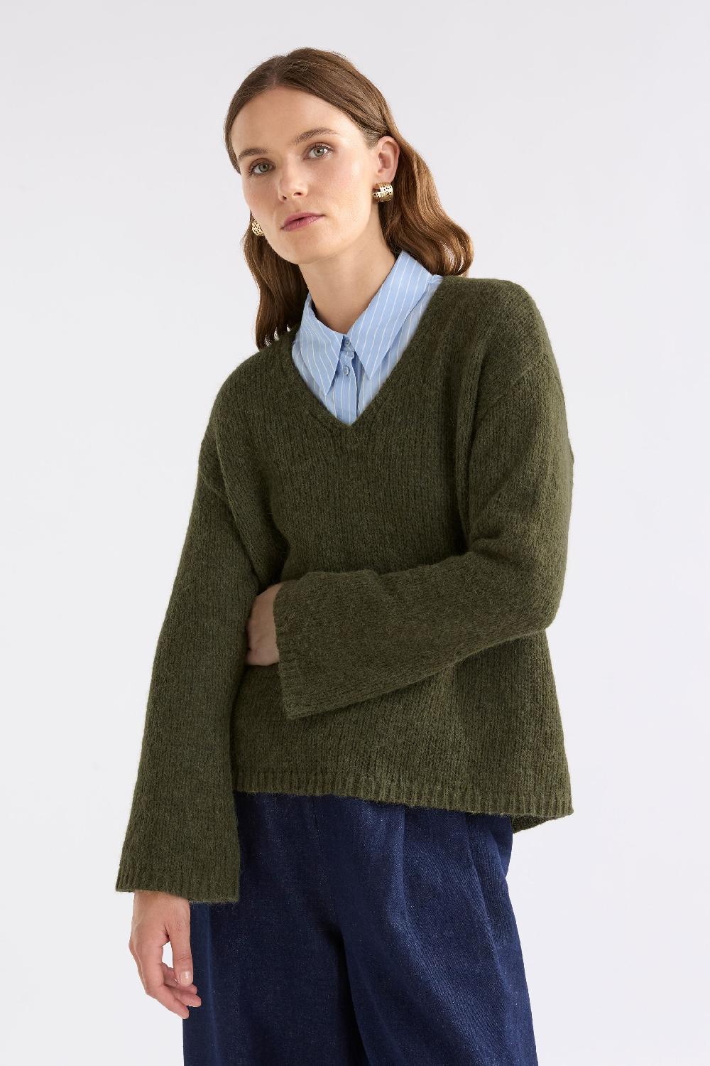 good thing Elk Anken Sweater - Dark Olive