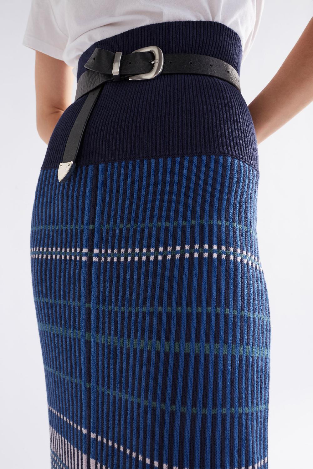 Good Thing Elk Cila Organic Knit Skirt - Blue Multi