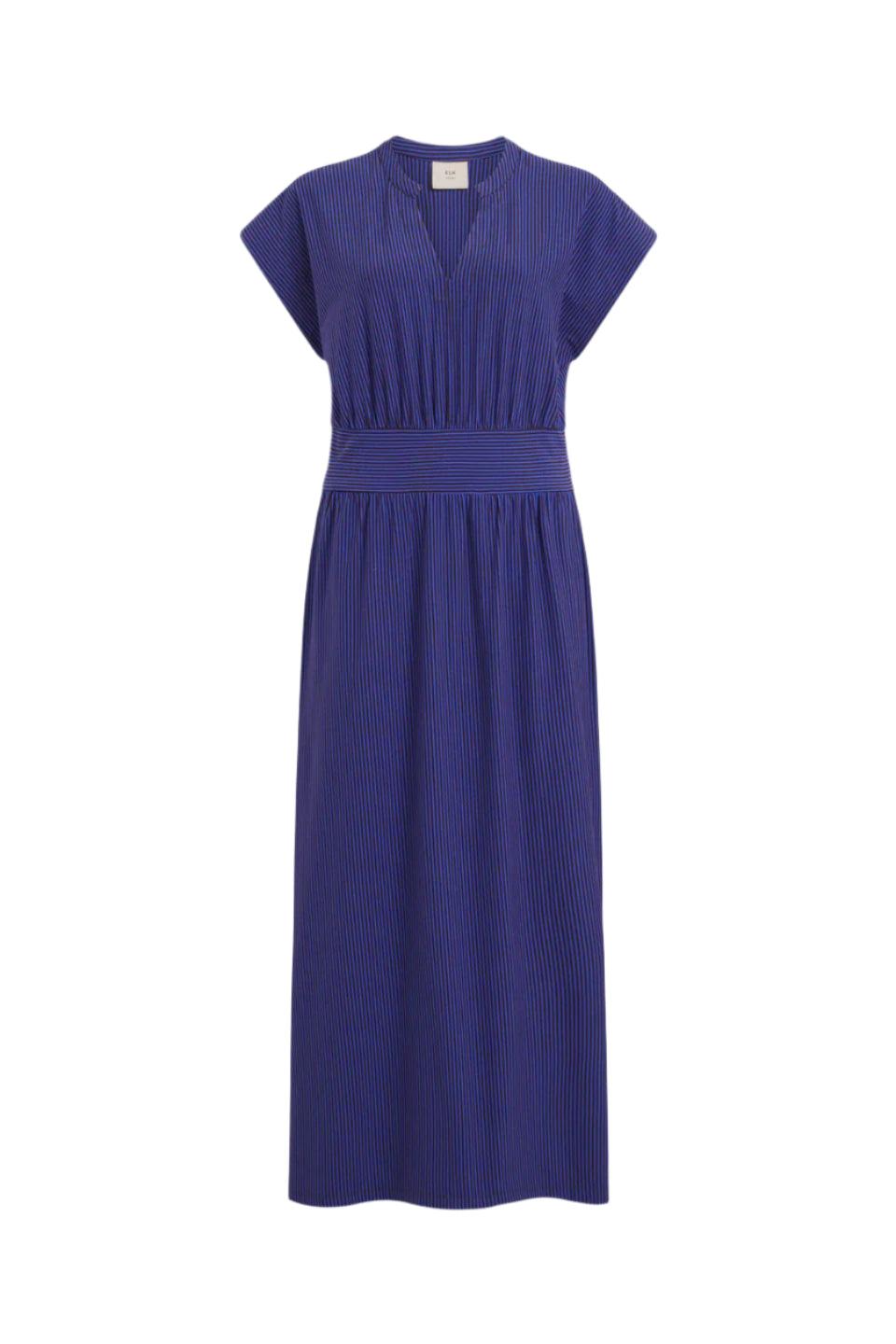 Good Thing Elk Evve Dress - Chocolate / Cobalt