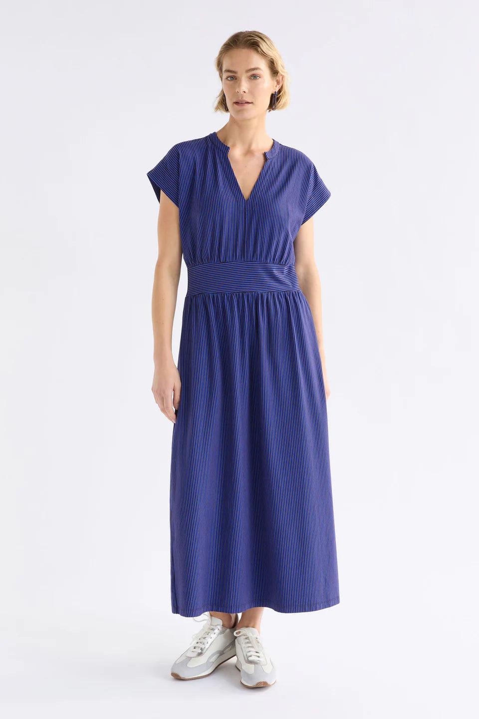 good thing Elk Evve Dress - Chocolate / Cobalt