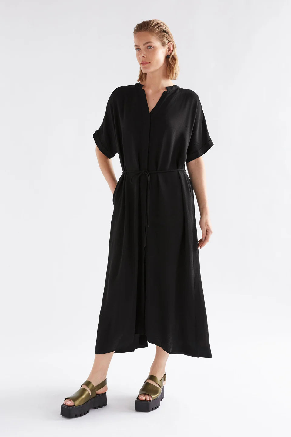 good thing Elk Omia Shirt Dress - Black