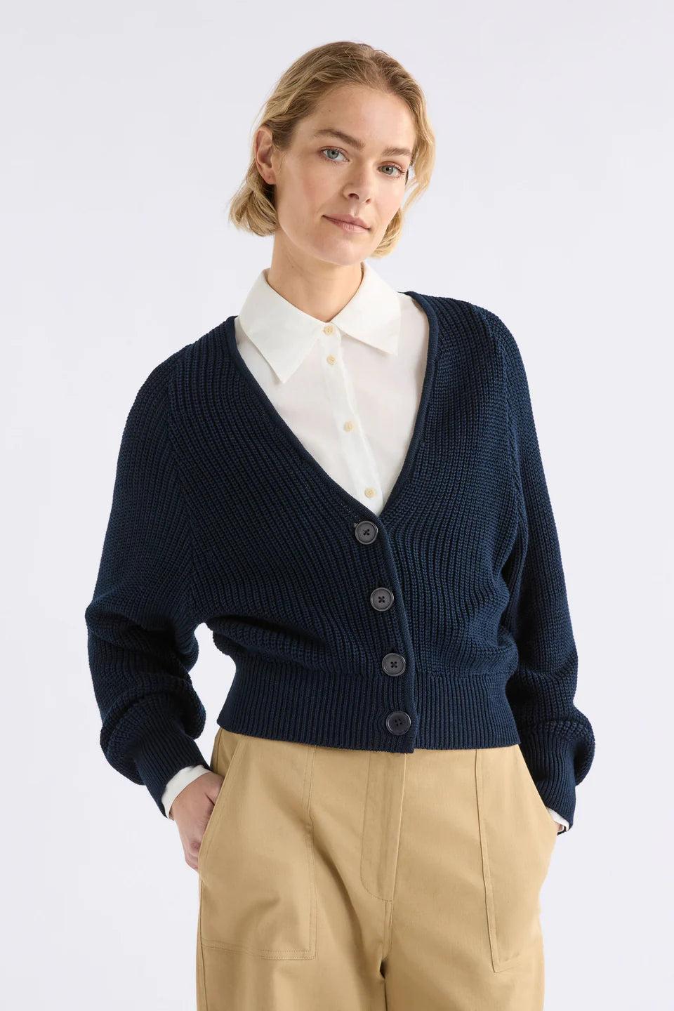 Good Thing Elk Saari Cardigan - Bright Navy