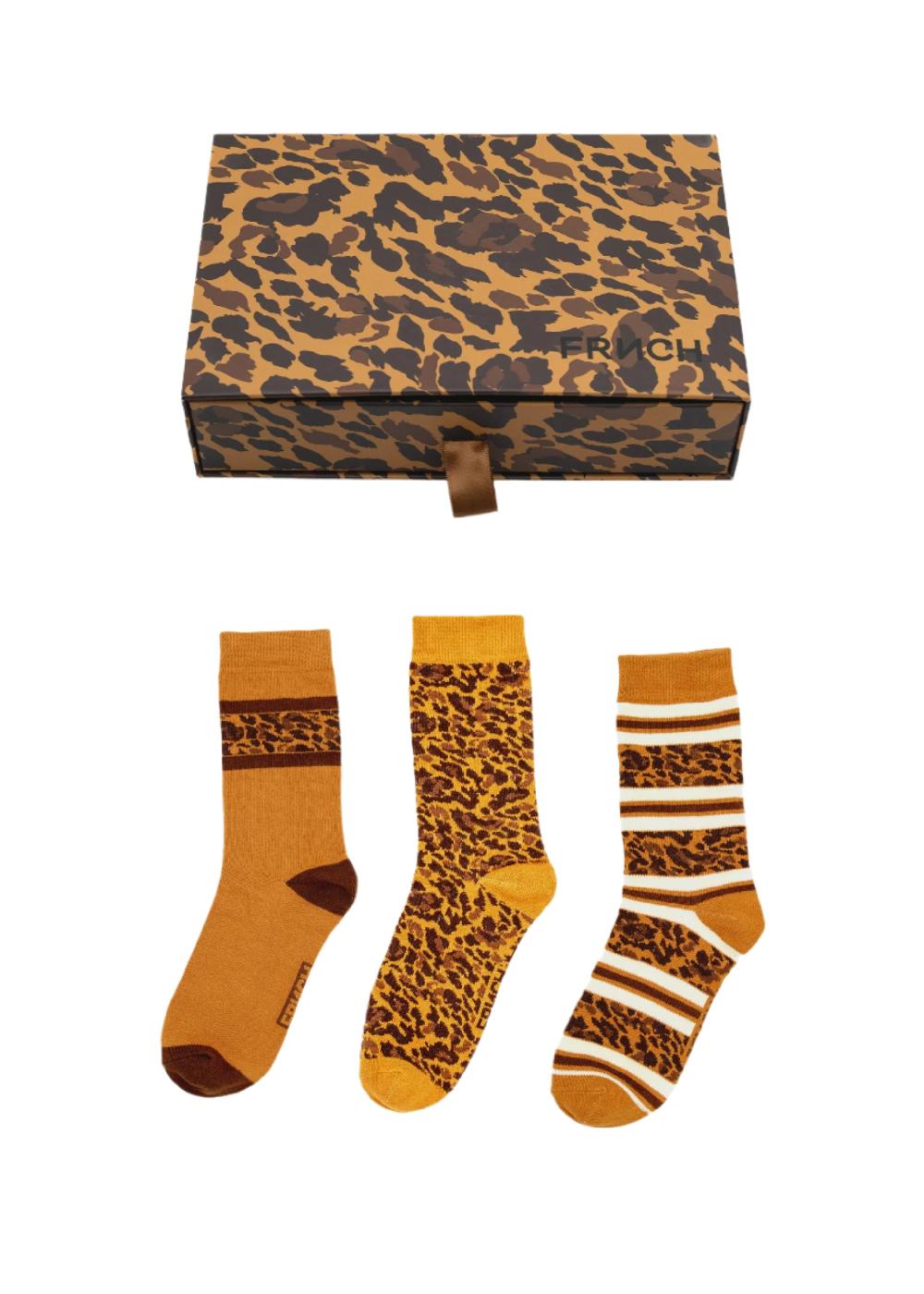 good thing FRNCH Ivete Socks 3 Pack - Leopard