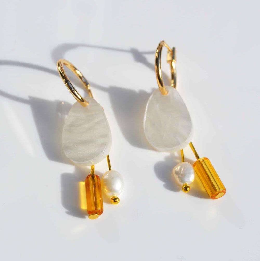 good thing Hagen & Co Chloe Earrings - Pearl