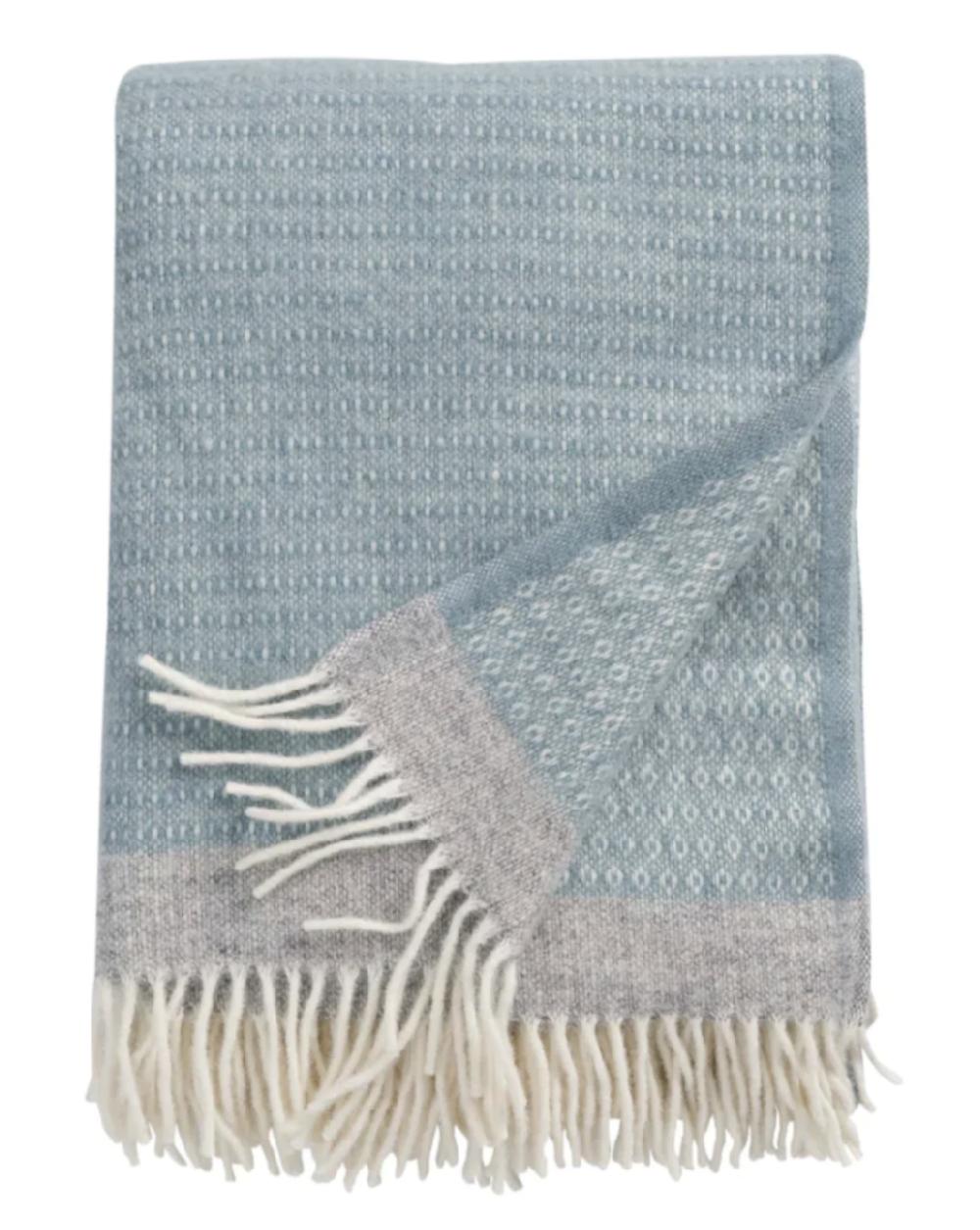 good thing Klippan Harald Blanket - Dusty Blue/Grey