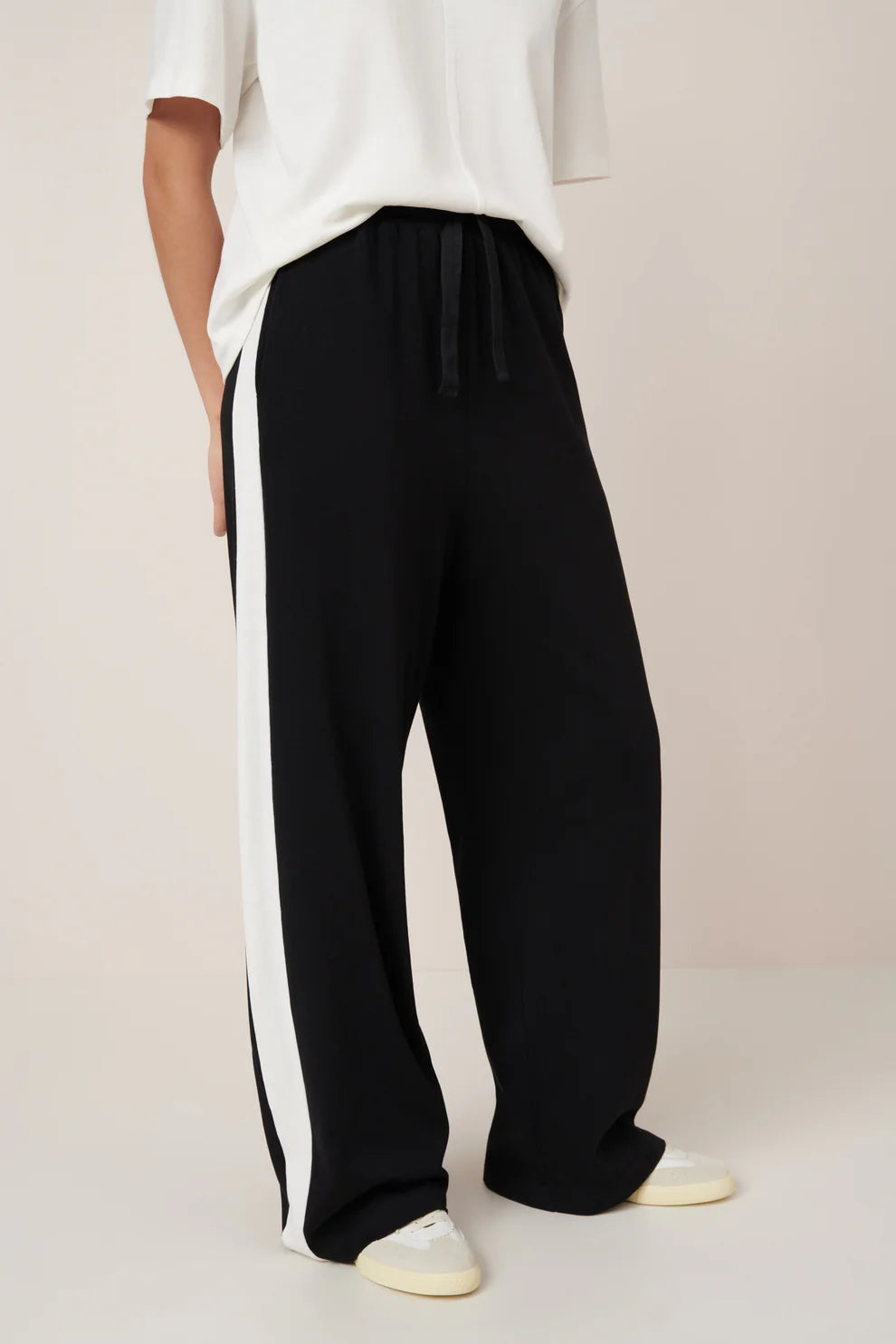 Good Thing Kowtow Contrast Trackpant - Black