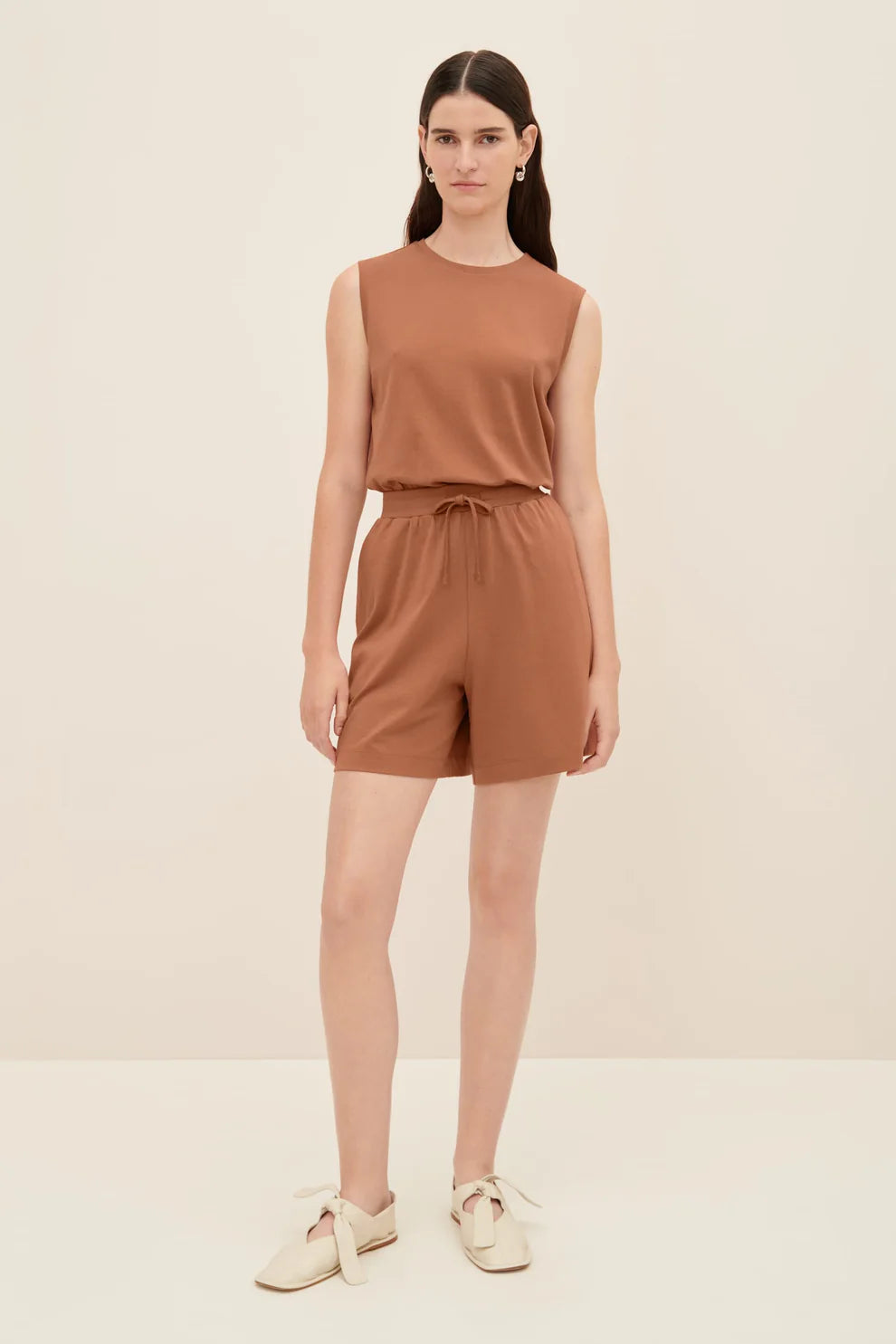 Good Thing Kowtow Drawcord Shorts - Sienna