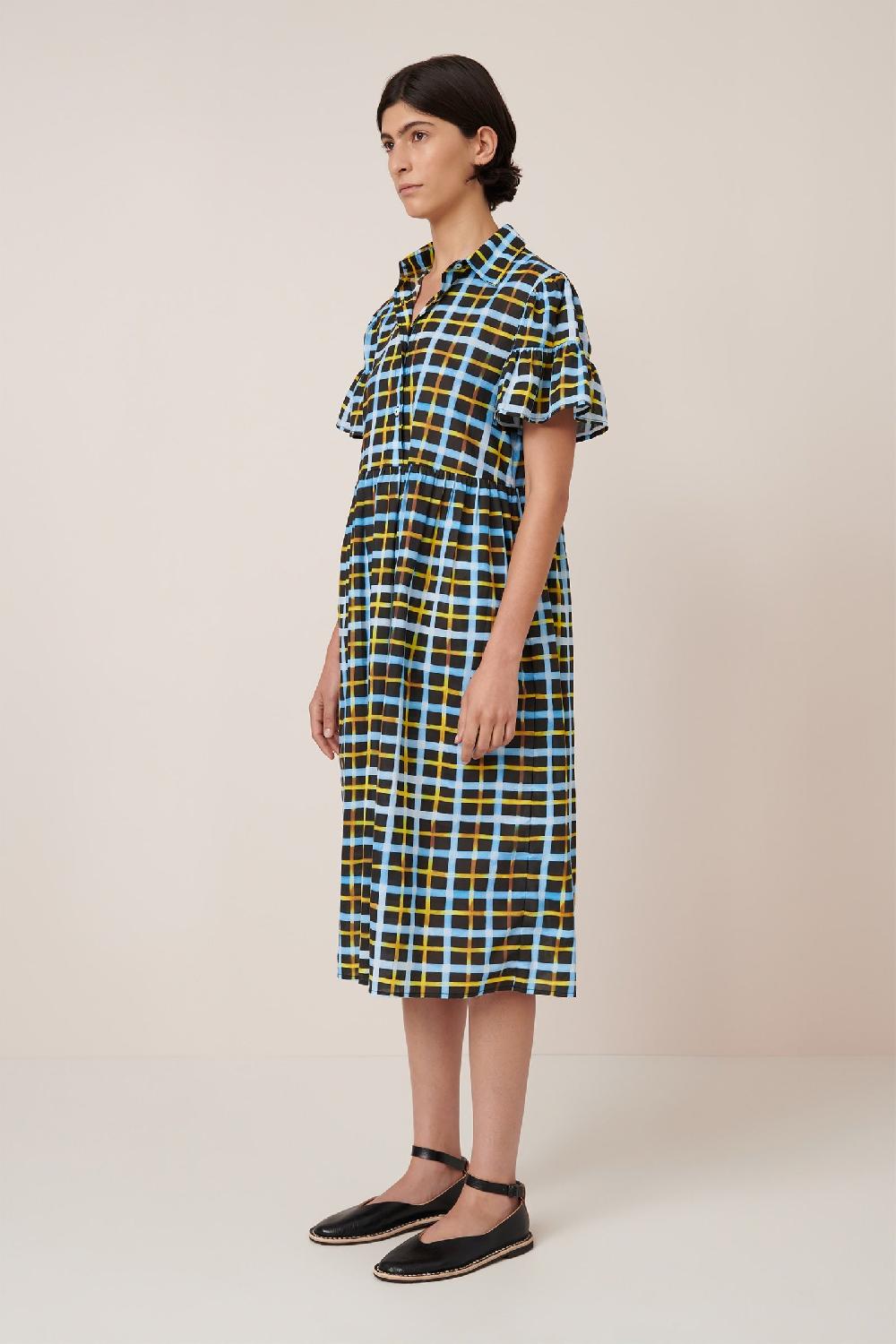 Good Thing Kowtow Impression Dress - Neon Tartan