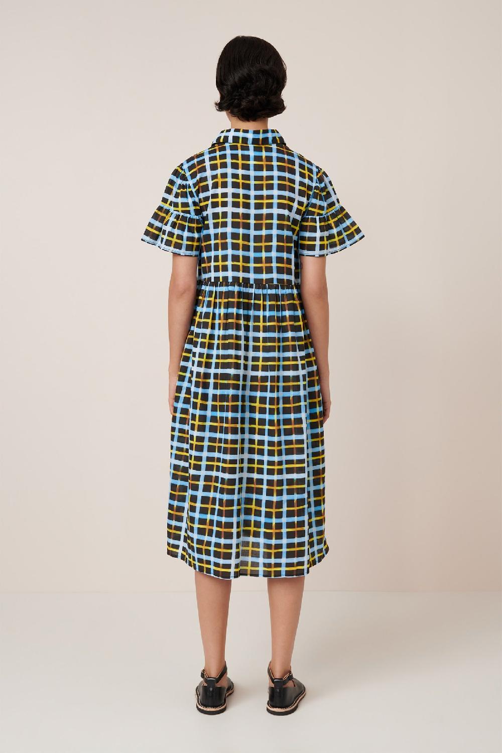 Good Thing Kowtow Impression Dress - Neon Tartan