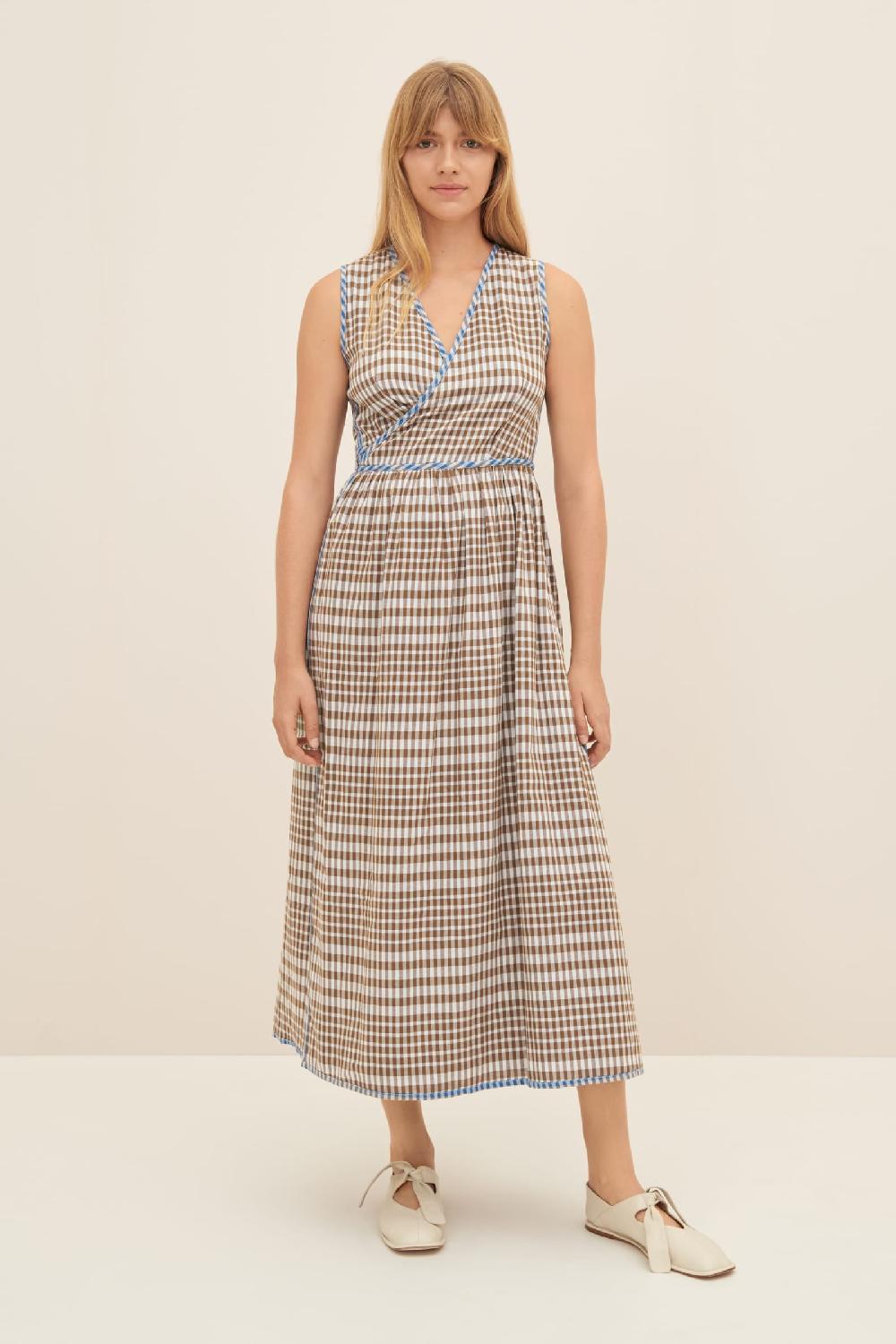 Good Thing Kowtow Outline Dress - Duo Check