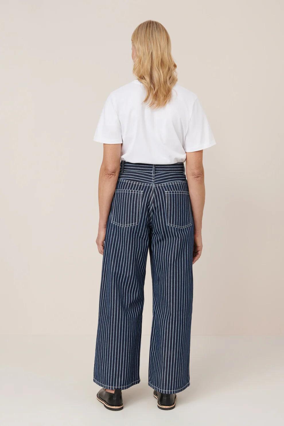 Good Thing Kowtow Sailor Jeans - Chalk Stripe