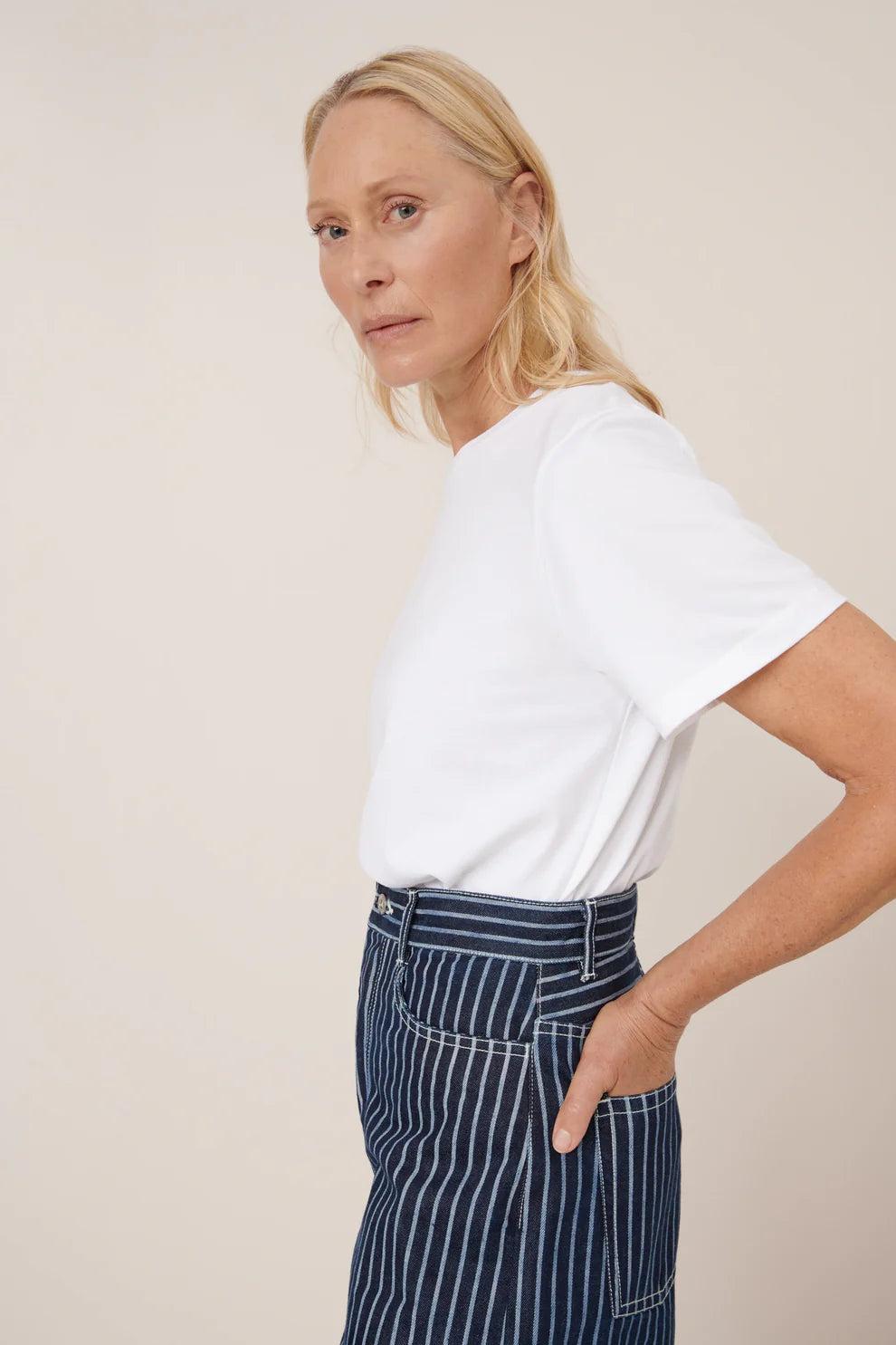 Good Thing Kowtow Sailor Jeans - Chalk Stripe