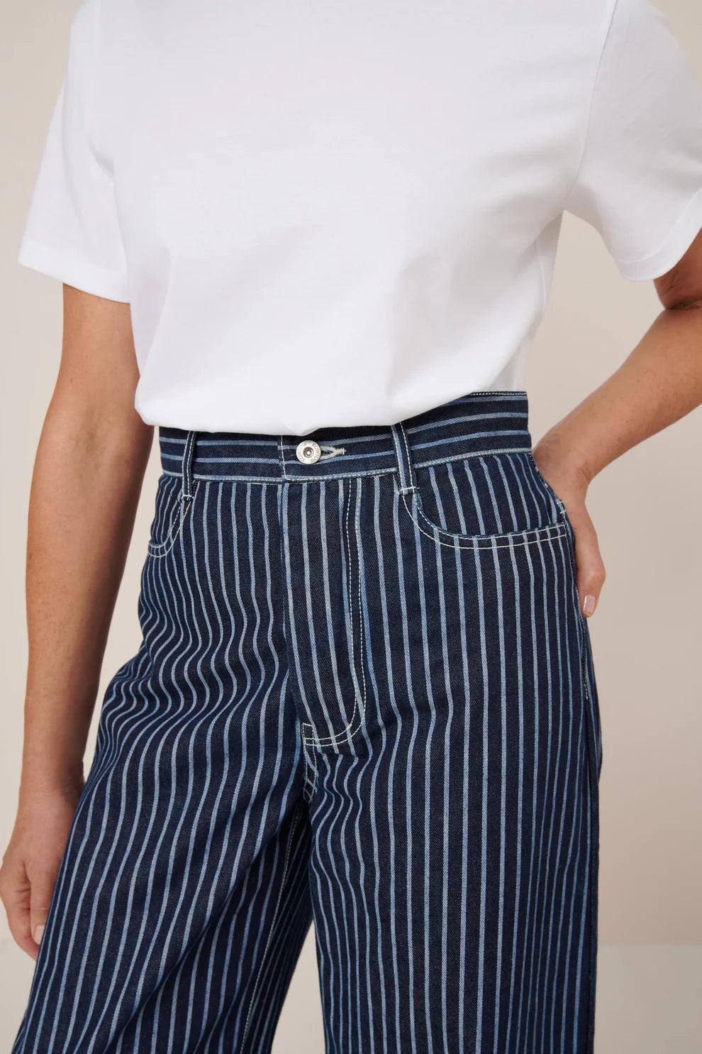 Good Thing Kowtow Sailor Jeans - Chalk Stripe