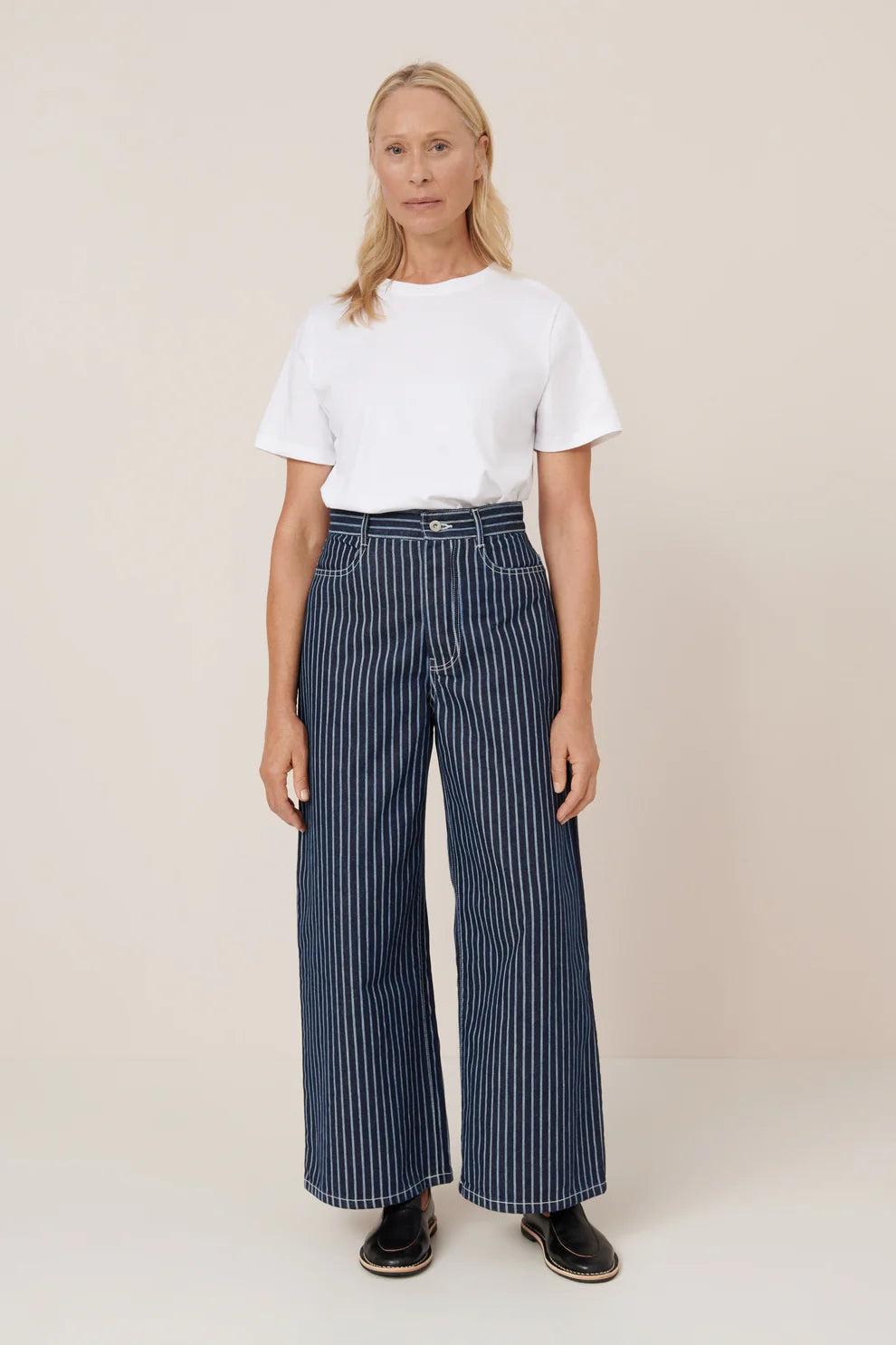 good thing Kowtow Sailor Jeans - Chalk Stripe