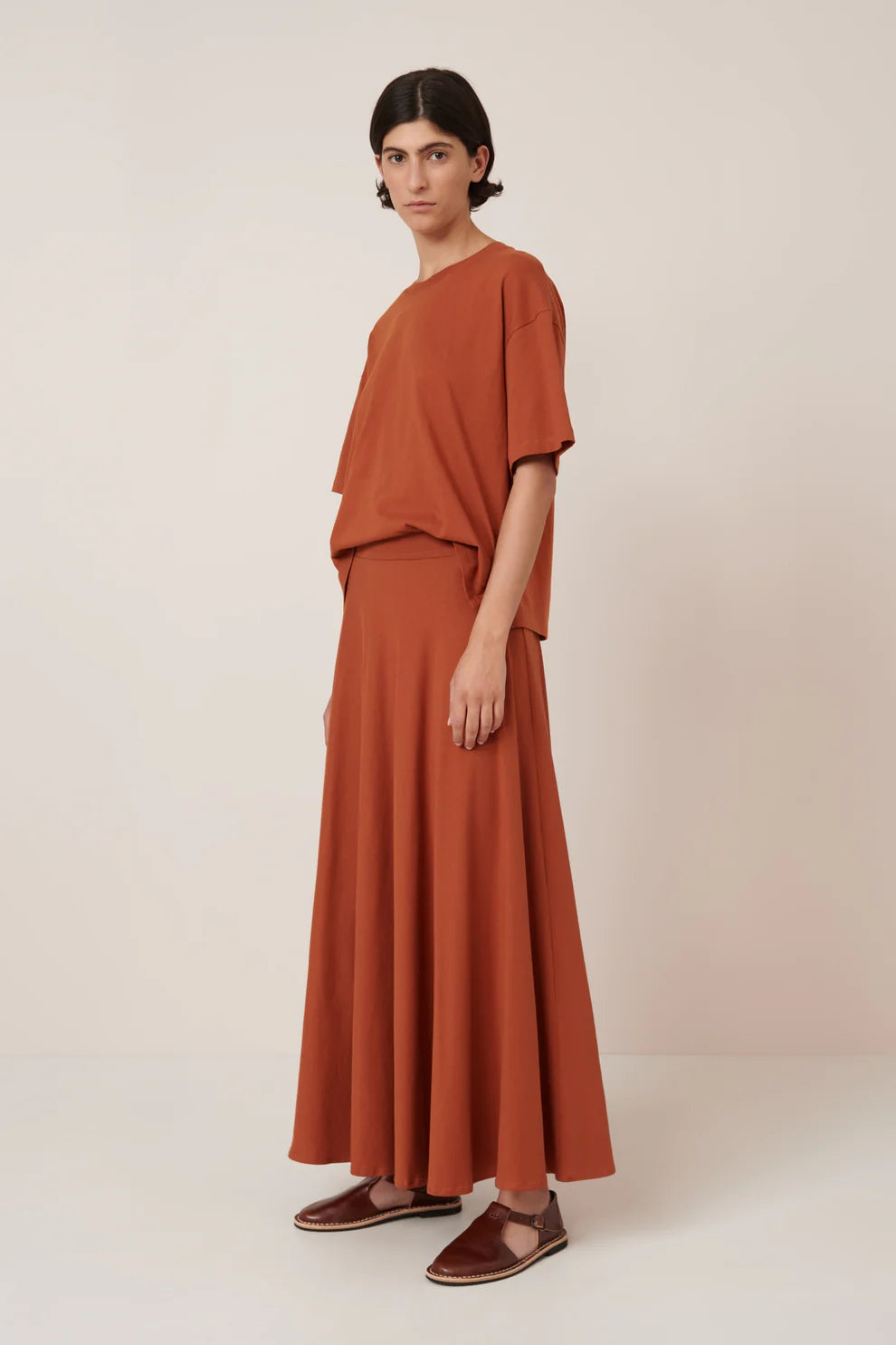 Good Thing Kowtow Sphere Skirt - Clay Red