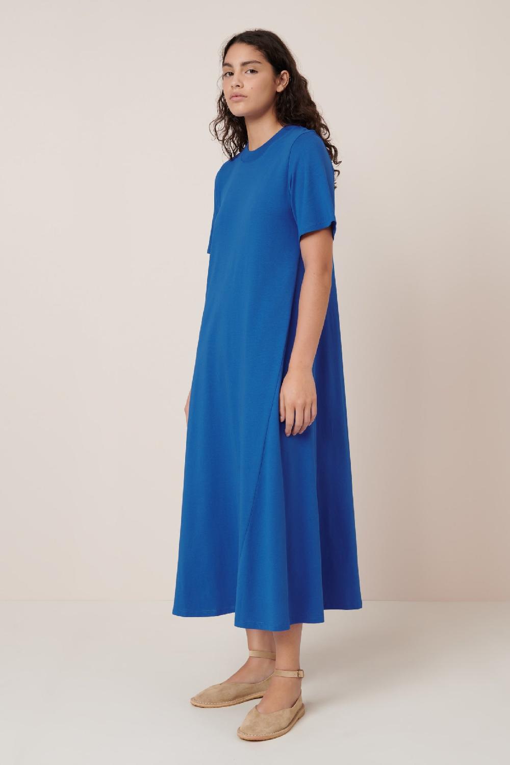 Good Thing Kowtow T-Shirt Swing Dress - Azure