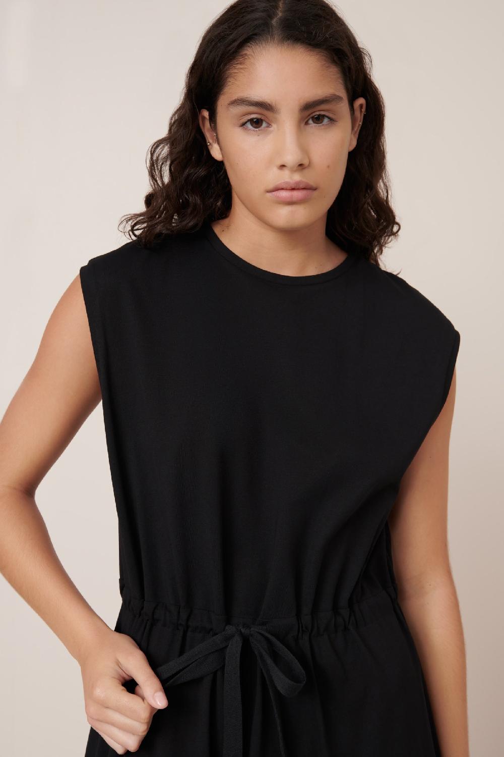 Good Thing Kowtow Wave Dress - Black