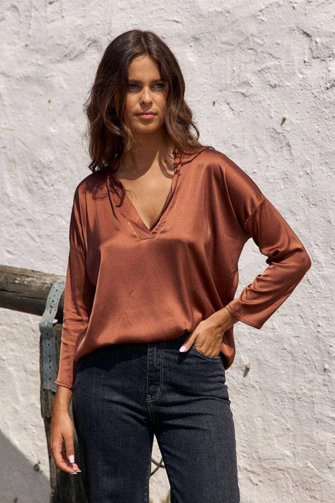 good thing Lauren Vidal Bianchi Blouse - Sienne