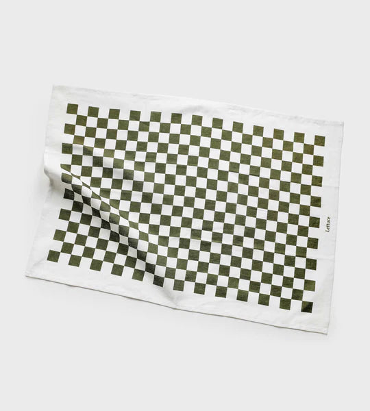 Good Thing Lettuce Tea Towel - Micro Checkers