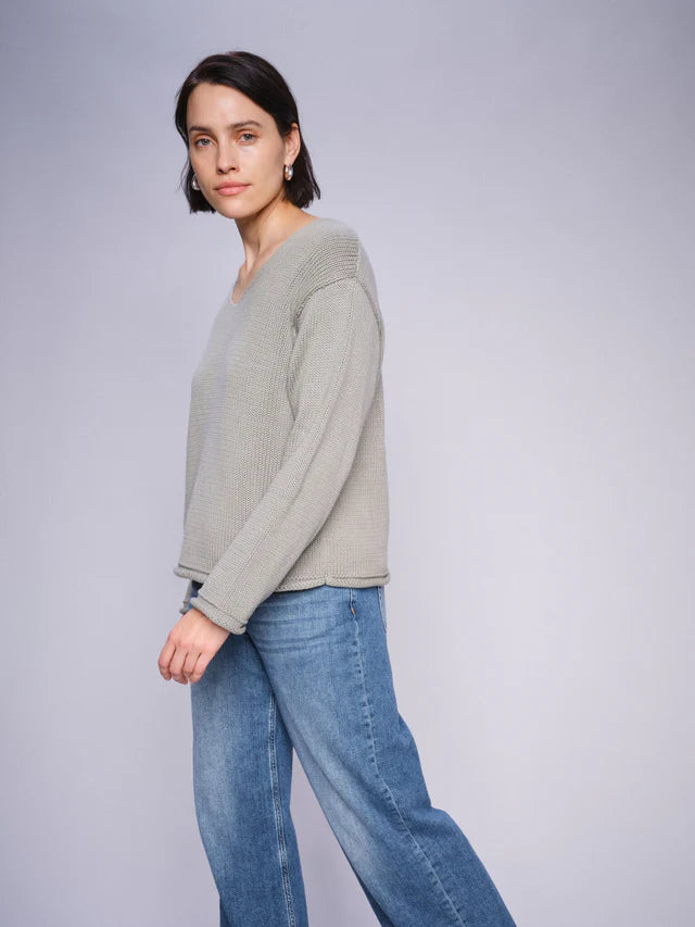 Good Thing Mos Mosh Bine V-Neck Knit - Shadow