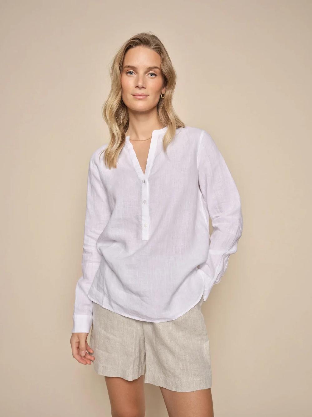 good thing Mos Mosh Danna Linen Blouse - White