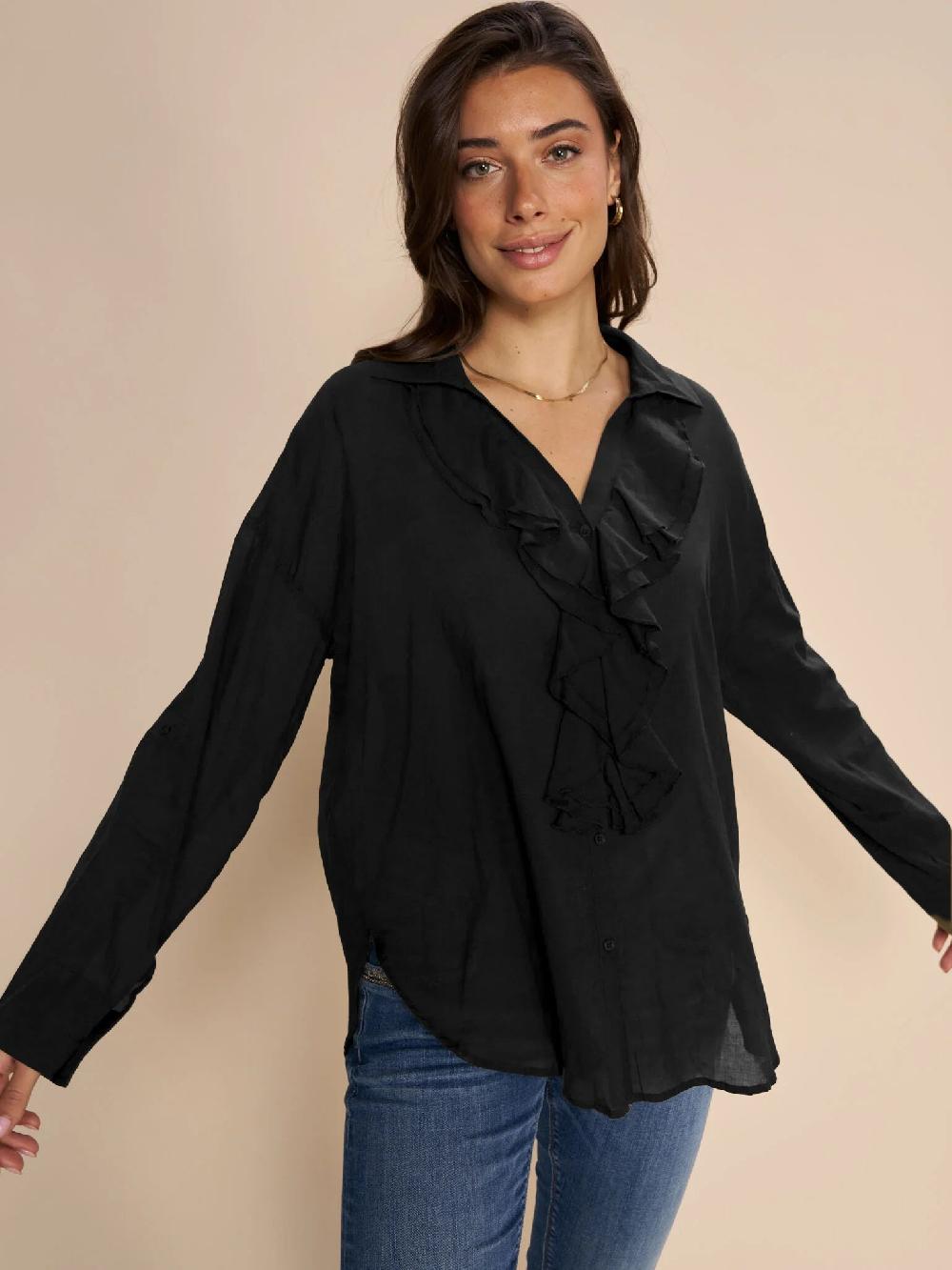 Good Thing Mos Mosh Jelena Voile Shirt - Black