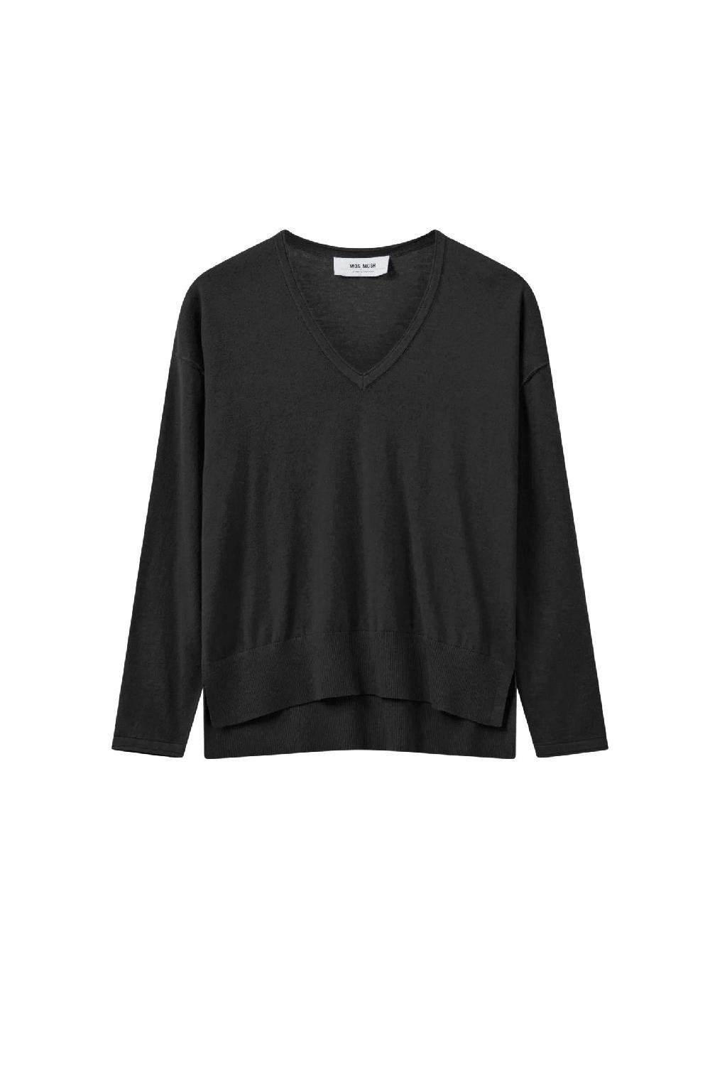 Good Thing Mos Mosh Tani V-Neck Knit - Black