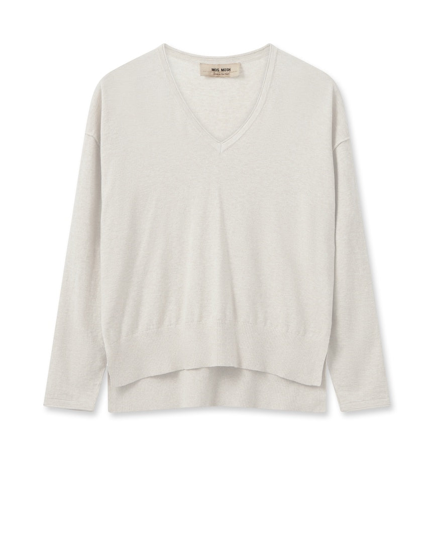Good Thing Mos Mosh Tani V-Neck Knit - Ecru