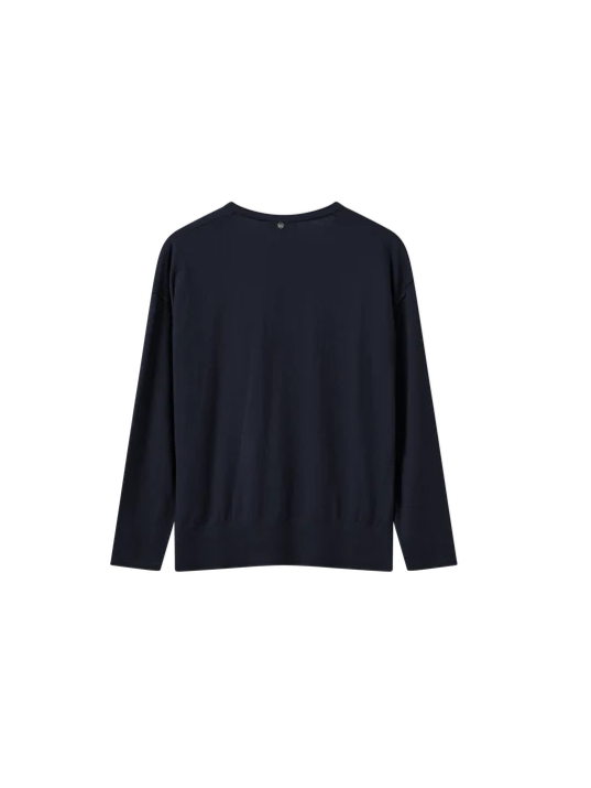 Good Thing Mos Mosh Tani V-Neck Knit - Salute Navy
