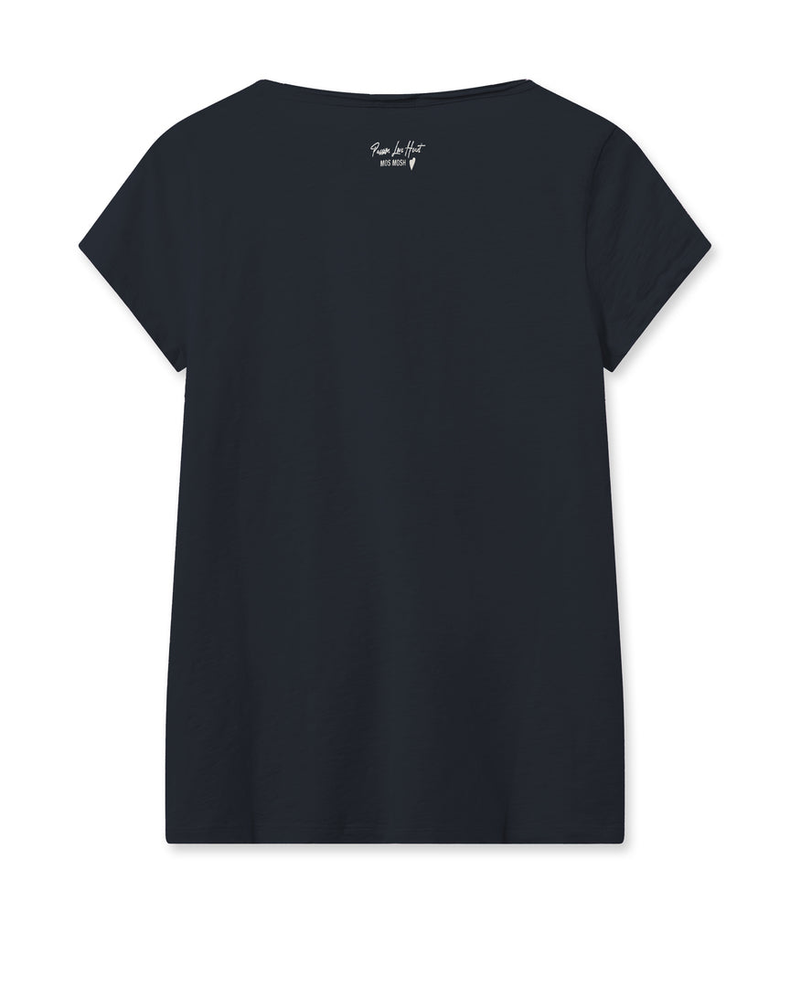 Good Thing Mos Mosh Tulli V Basic Tee - Salute Navy